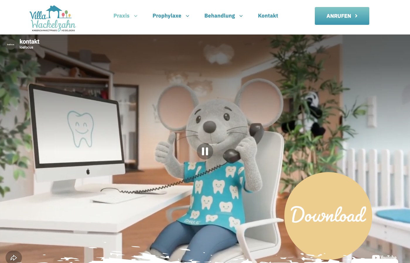 Villa Wackelzahn — Infos &amp; Downloads Subseite Screenshot